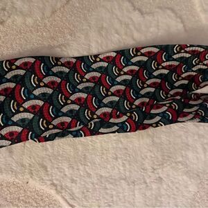 Silk Tie with Multi-Color Fan Motif